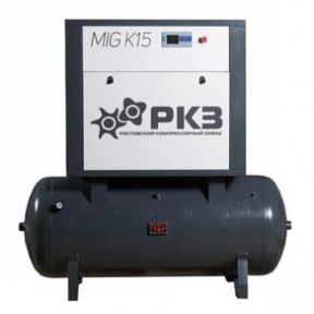 Винтовой масляный воздушный компрессор MIG K15